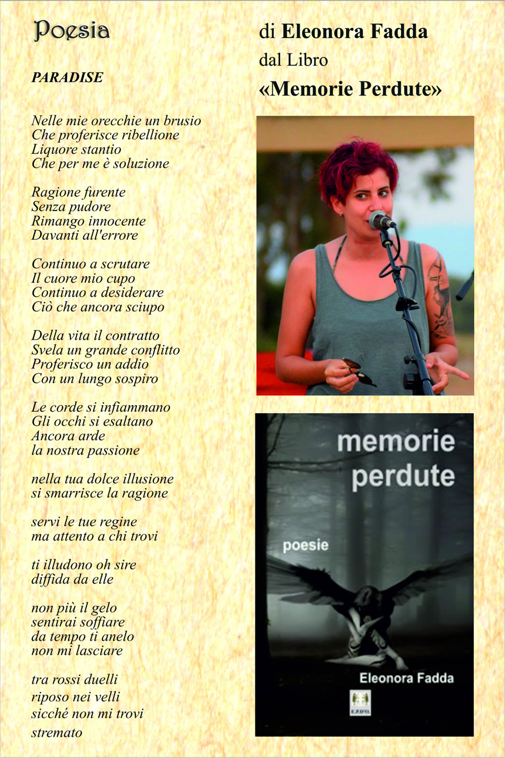 Poesia Eleonora Fadda